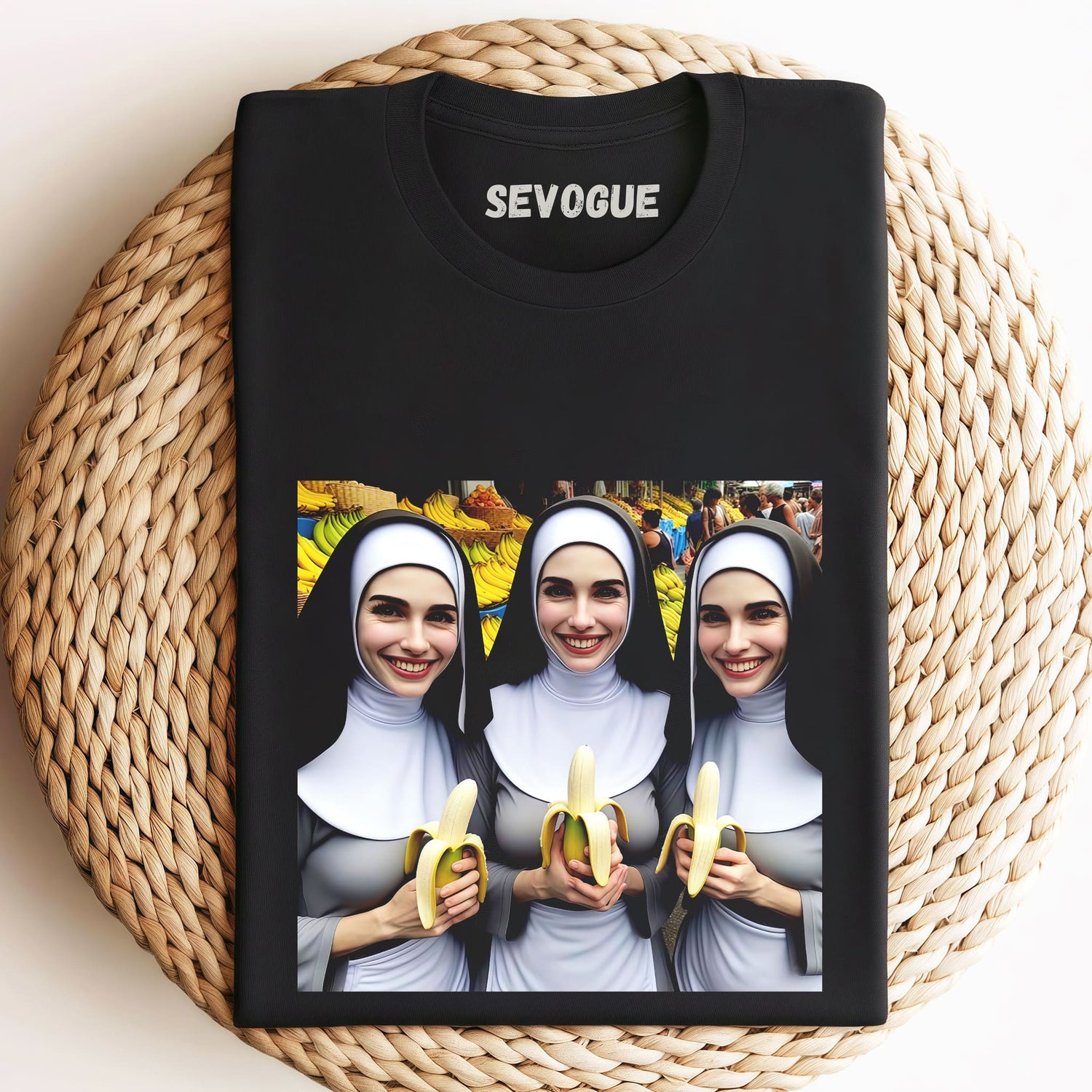 The Nun Wants To Have Bananas Unisex Tee, Sweatshirt & Hoodie