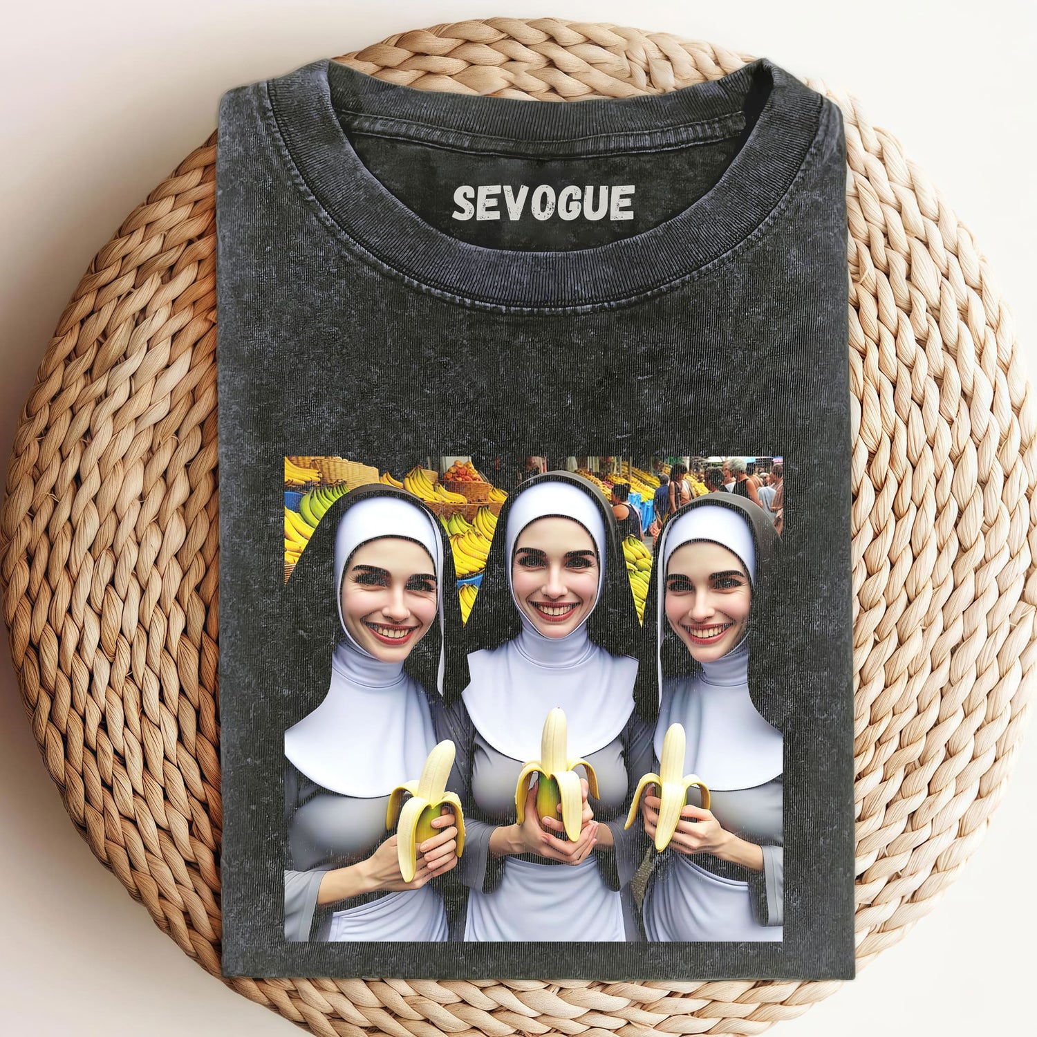 The Nun Wants To Have Bananas Unisex Tee, Sweatshirt & Hoodie