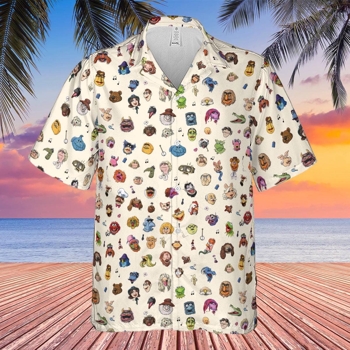 The Muppets Pattern Hawaiian Shirt