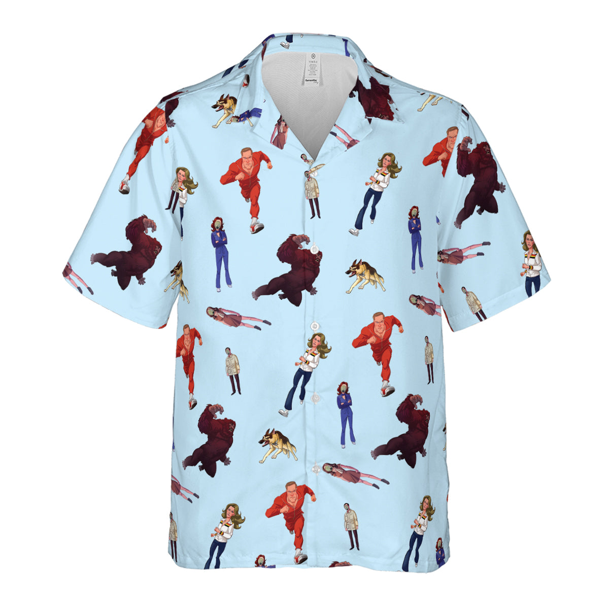 The Six Million Dollar Man and the Bionic Woman Hawaiian Shirt