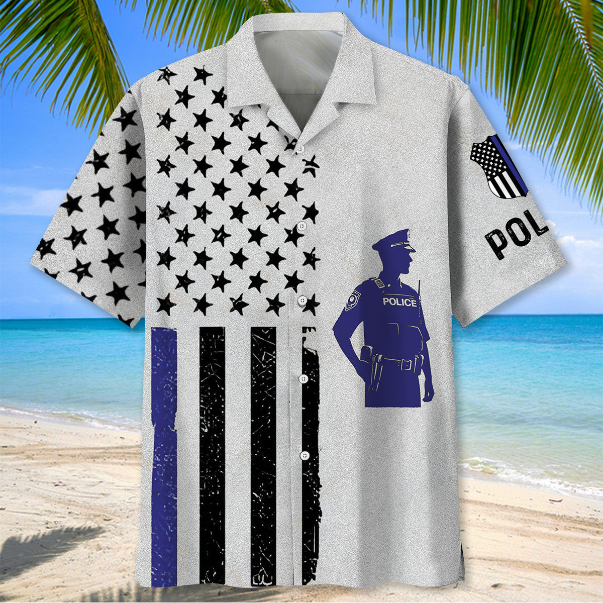Thin Blue Line Police Hawaiian Shirt