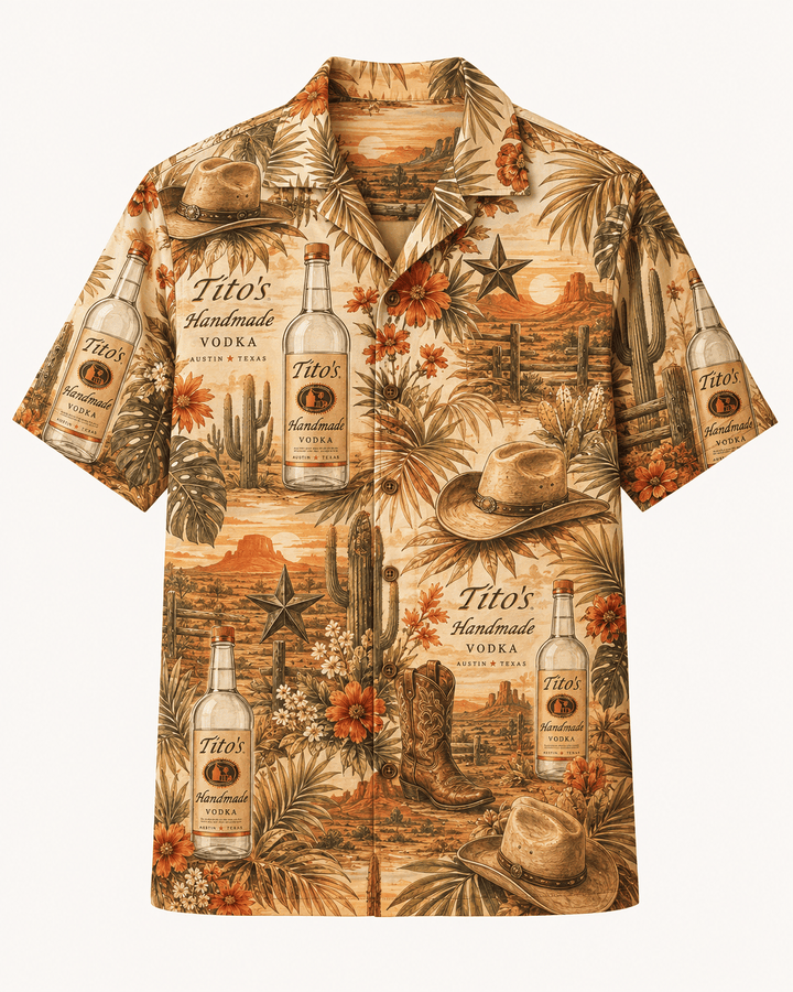 Tito’s Texas Western Hawaiian Shirt