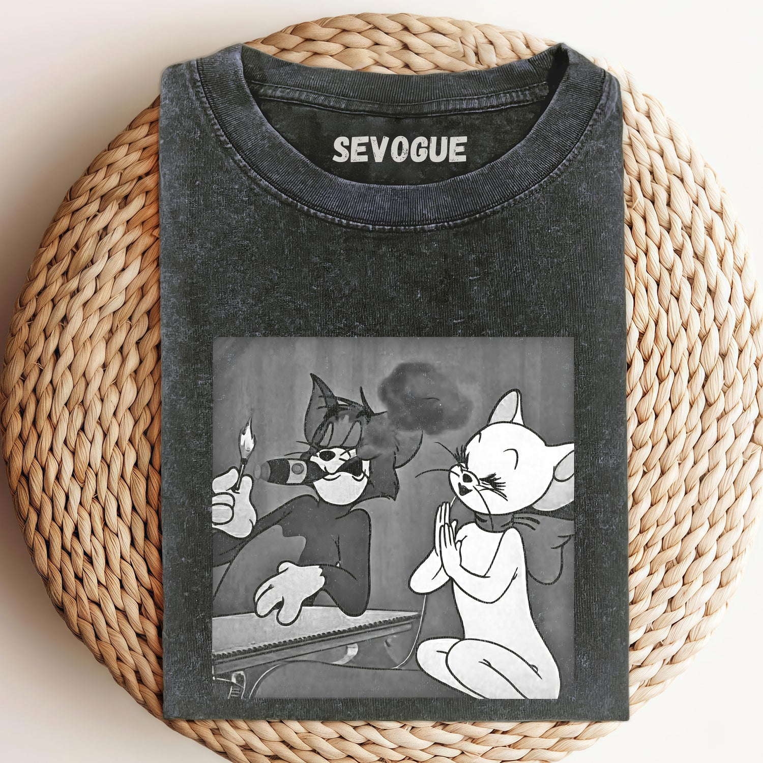 Tom And The White Cat's Funny Moment Unisex Tee, Sweatshirt & Hoodi