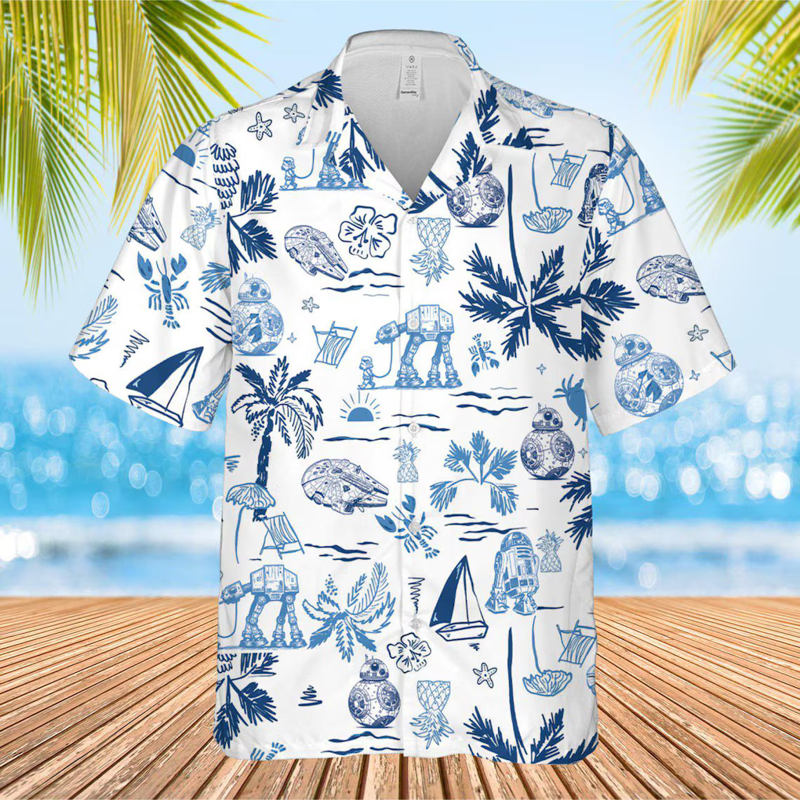 Tropical Cartoon Hawaiian Shirt Summer Beach