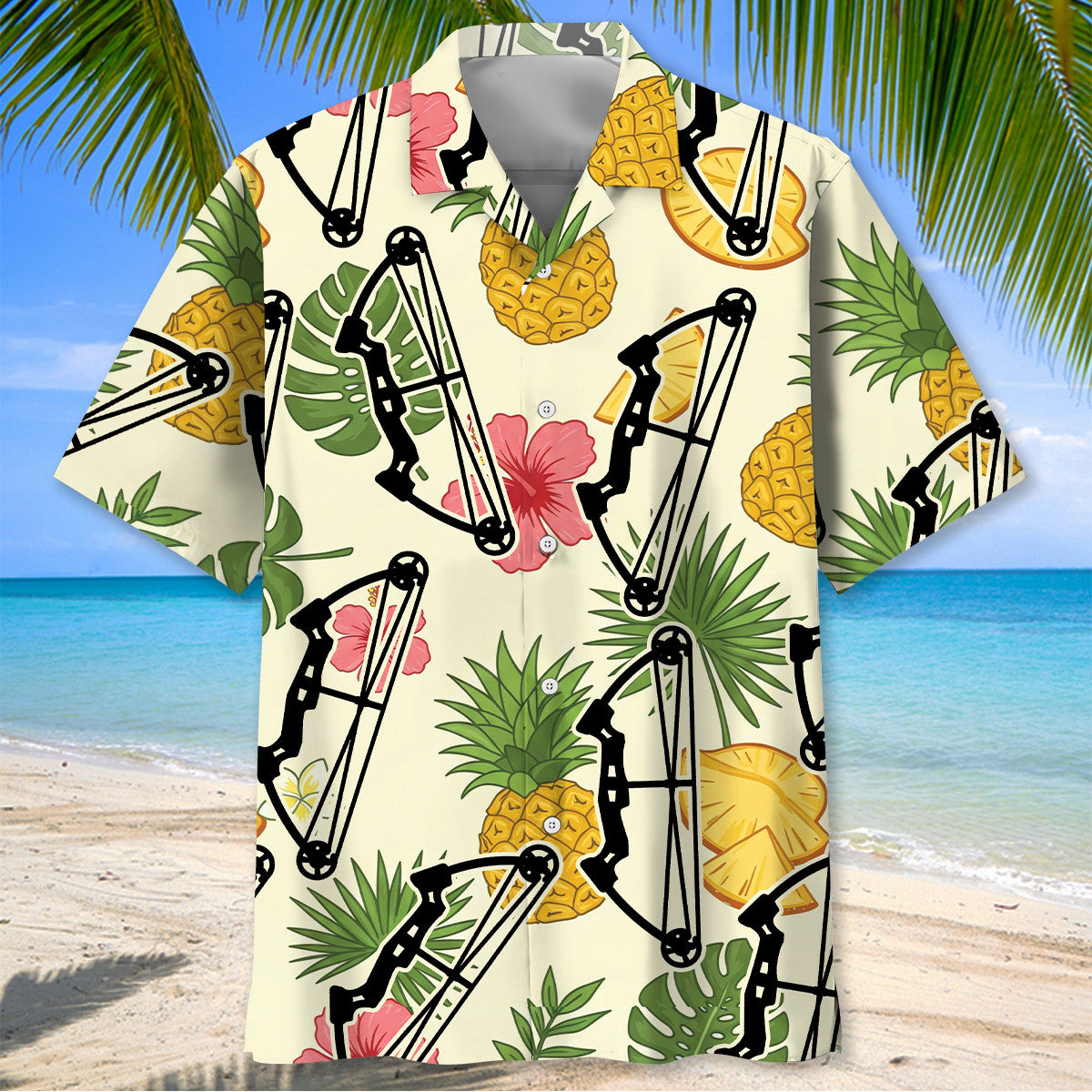 Tropical Fruits Compound Bow Hawaiian Shirt