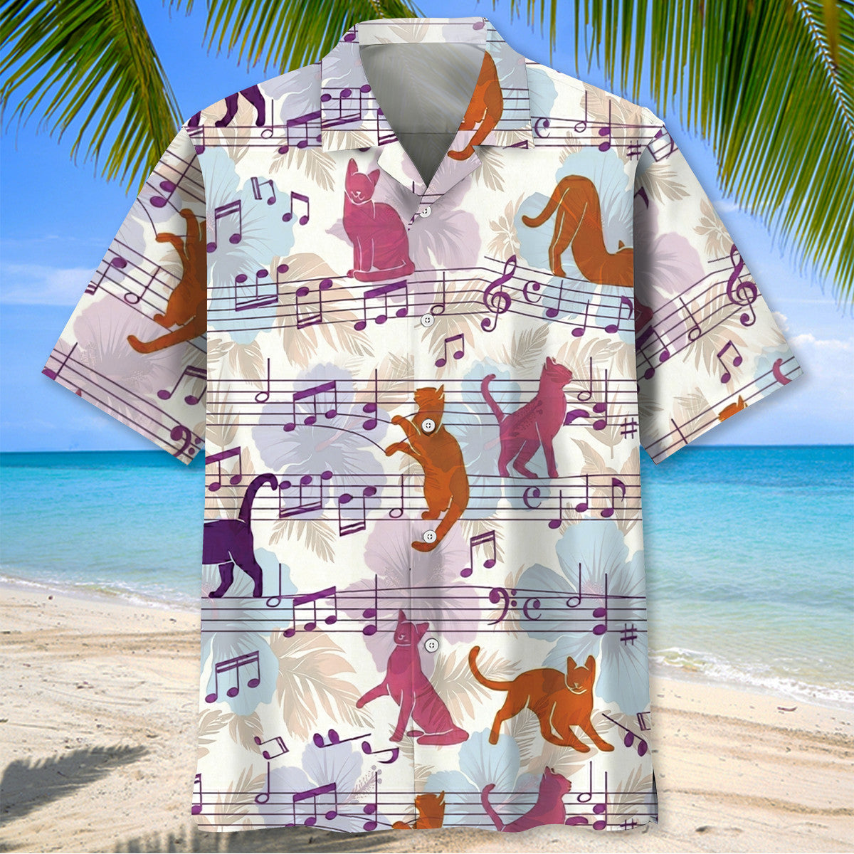 Tropical Melody of Cats Hawaiian Shirt
