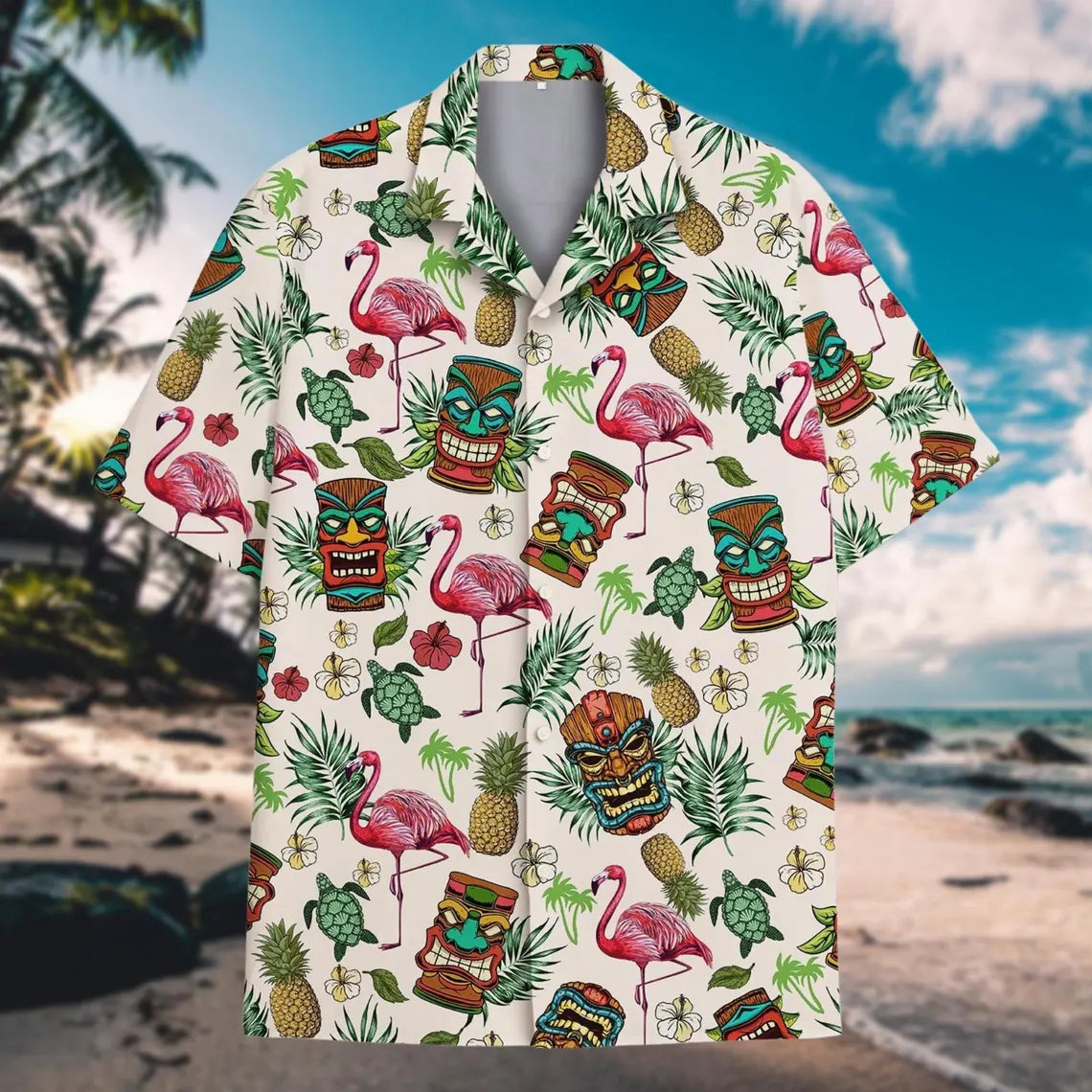 Tropical Tiki Hawaiian Shirt Aloha Beach Party Outfit