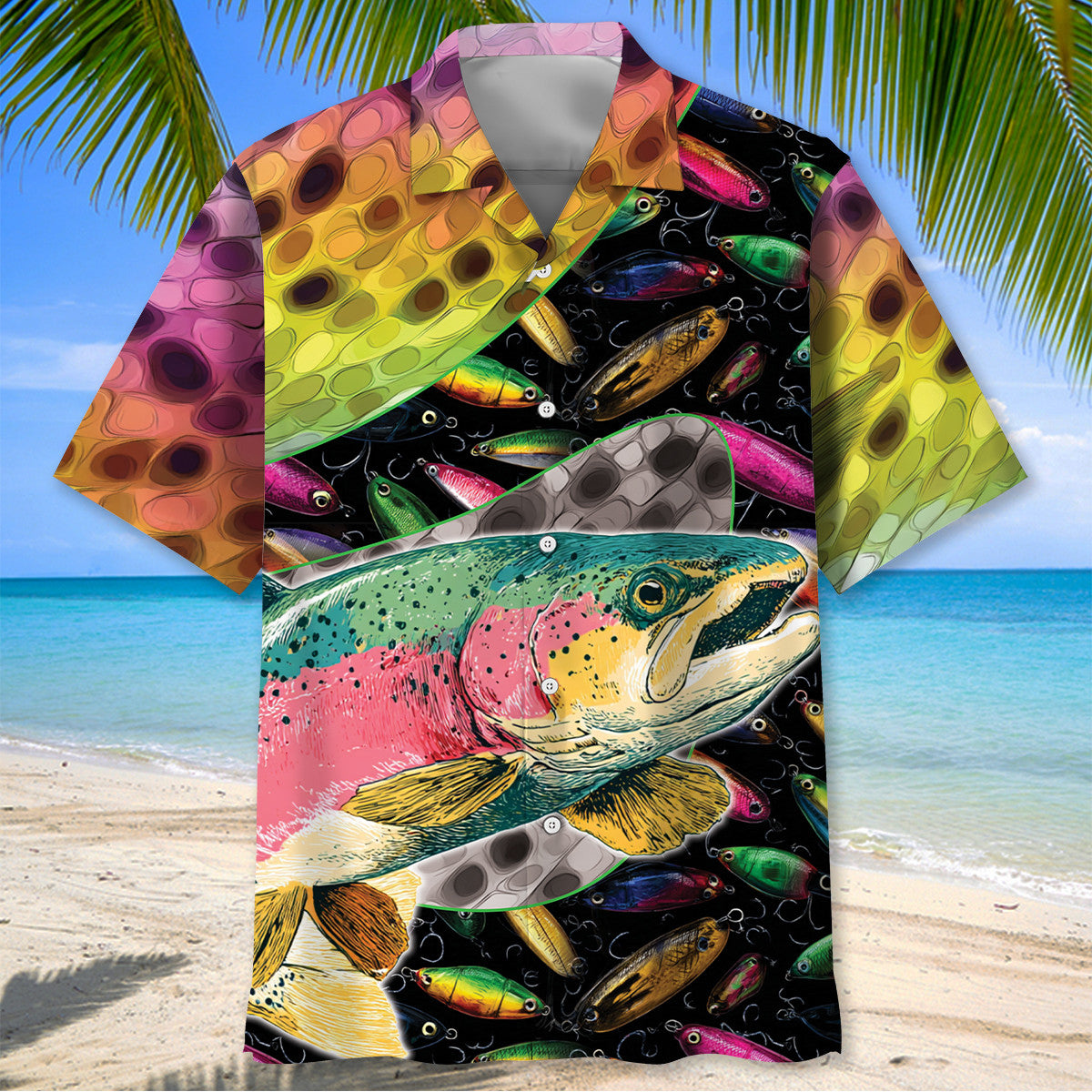 Trout Fishing Game Hawaiian Shirt