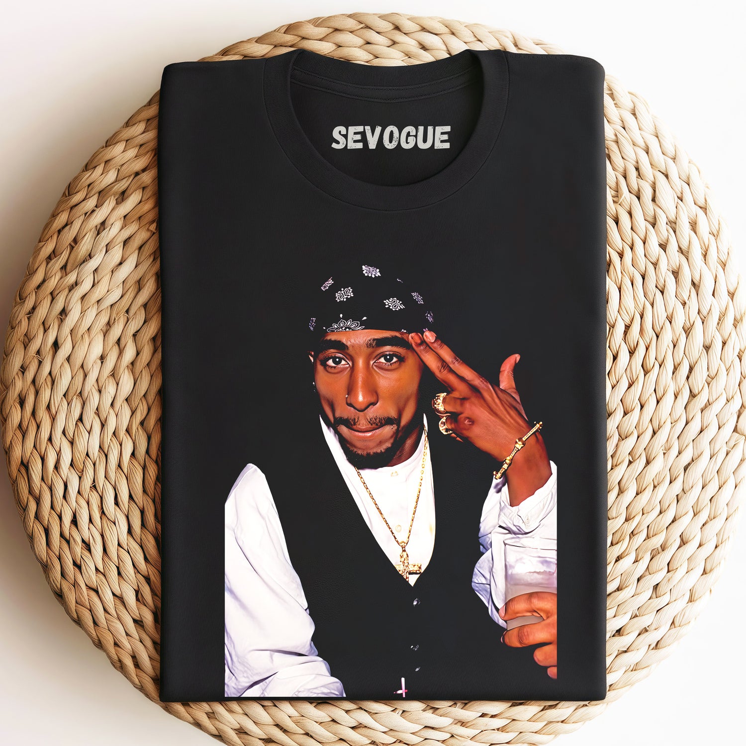 Tupac Shakur Pointing His Finger At His Head Unisex Tee, Sweatshirt & Hoodie