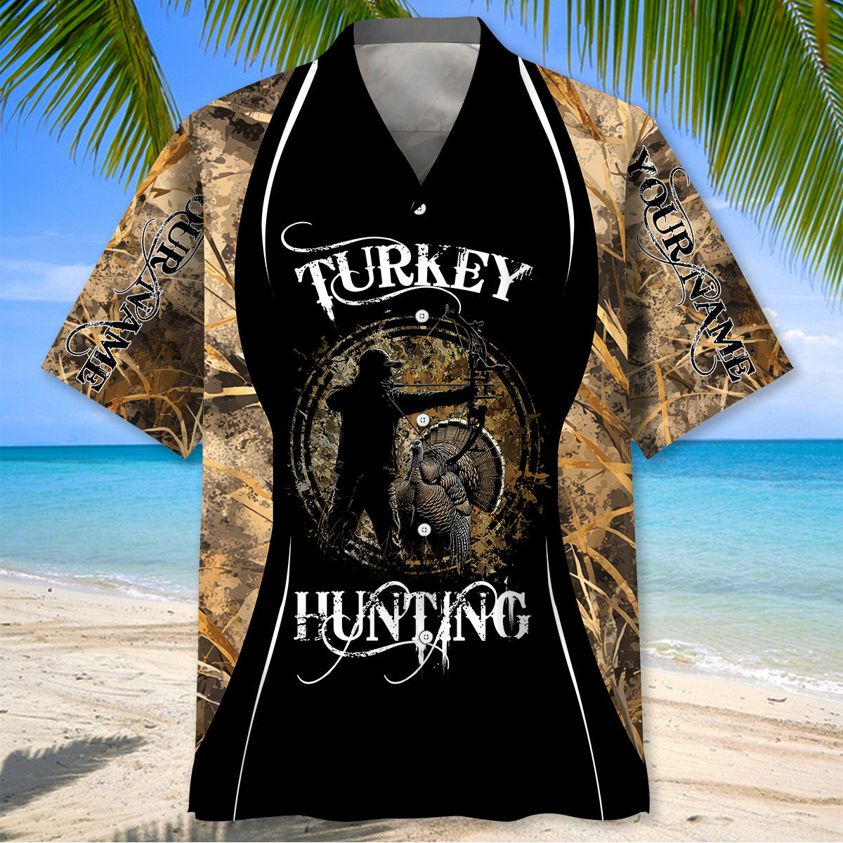 Turkey Hunting With Bow Hawaiian Shirt