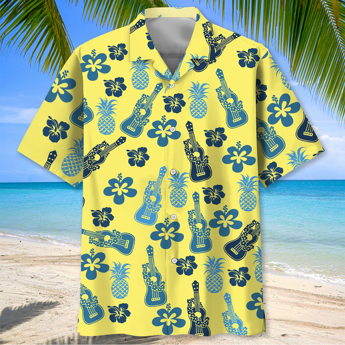 Ukulele Pineapple Hawaiian Shirt