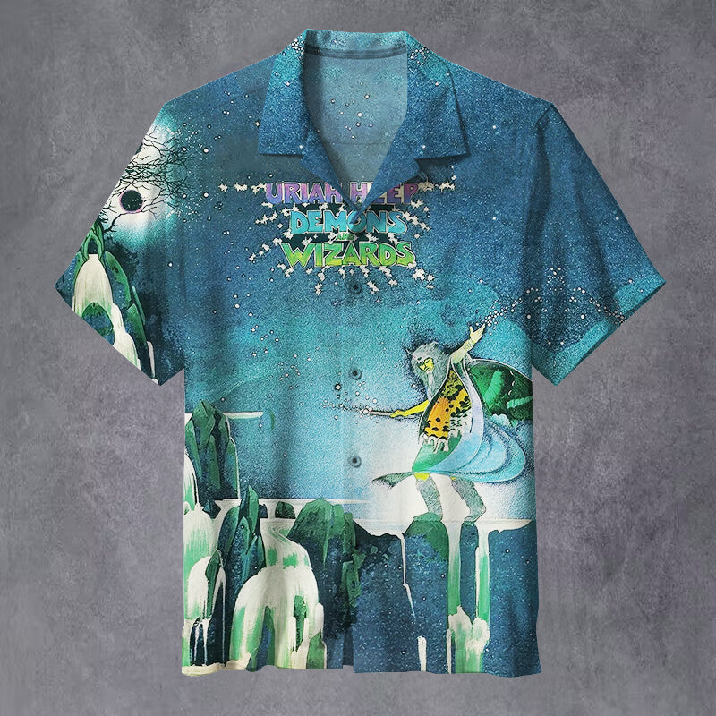 Uriah Heep-Demons And Wizards Unisex Hawaiian Shirt