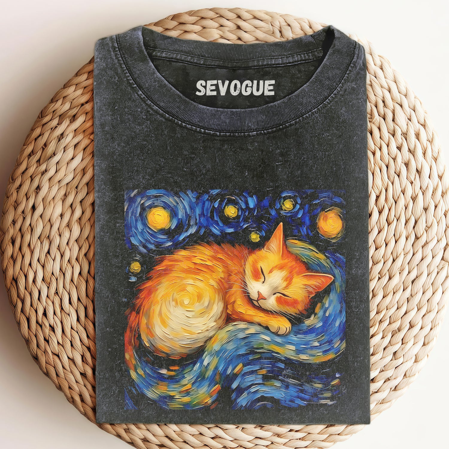 Van Gogh's Cat Unisex Tee, Sweatshirt & Hoodi