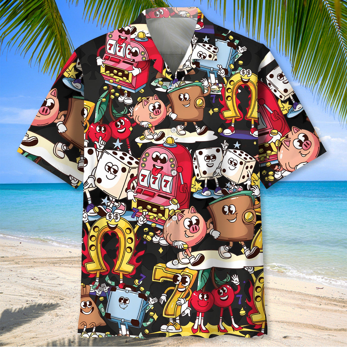 Vintage Casino Cartoon Hawaiian Shirt