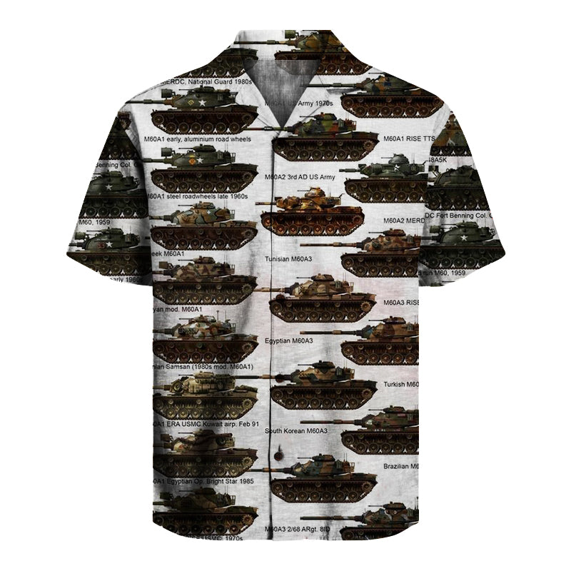 Vintage Military Tank  Unisex Hawaiian Shirt
