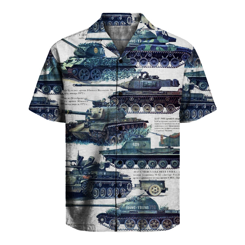 Vintage Military Tank Unisex Hawaiian Shirt