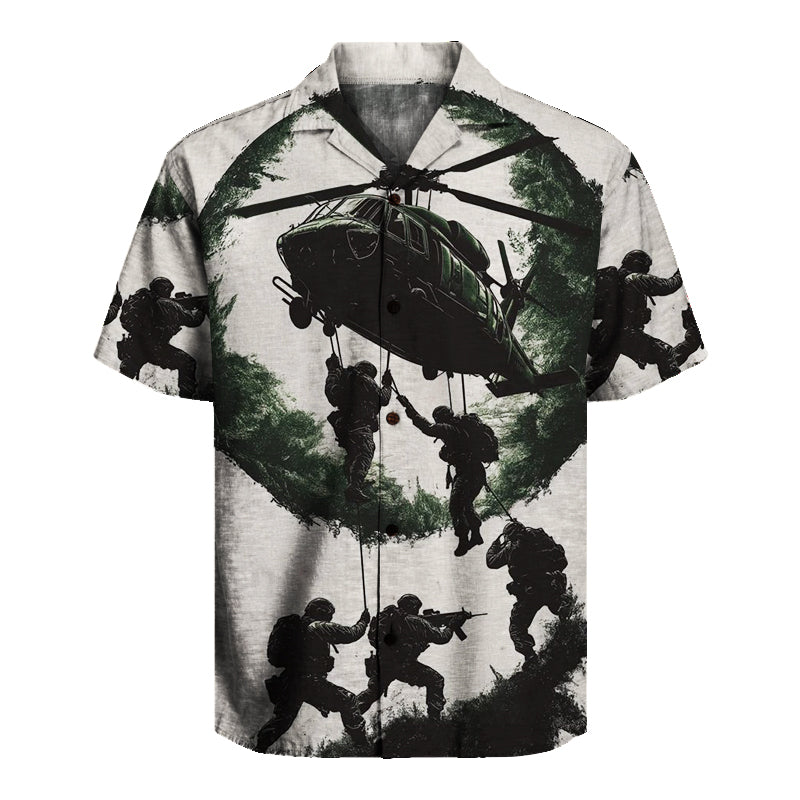 Vintage Military  Unisex Hawaiian Shirt