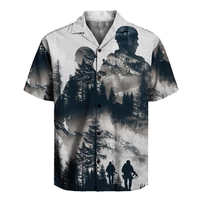 Vintage Military  Unisex Hawaiian Shirt