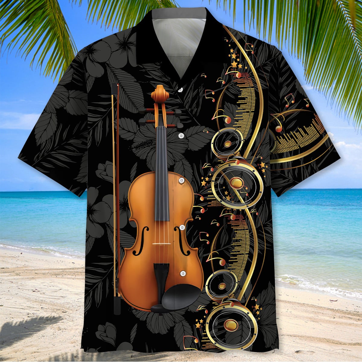 Violin Black Music Hawaiian Shirt