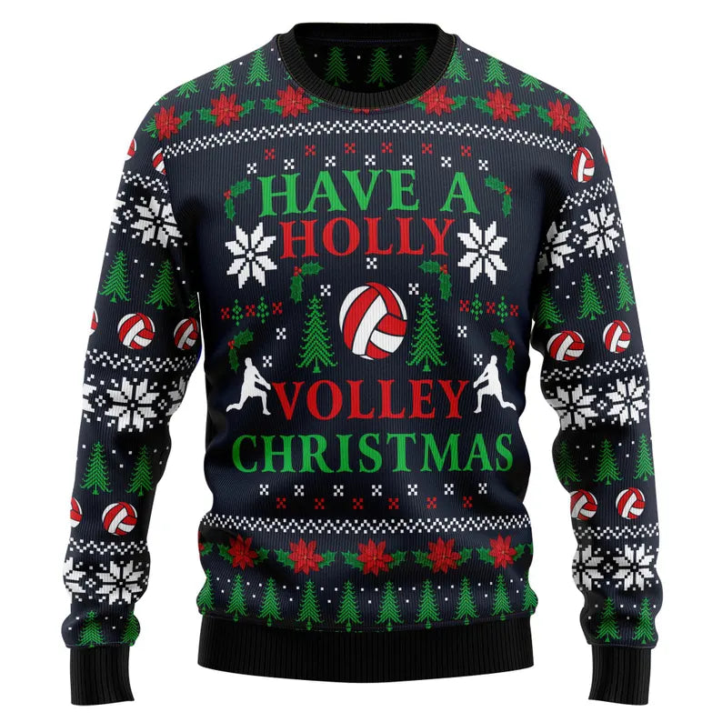 Volleyball Christmas Ugly Sweater
