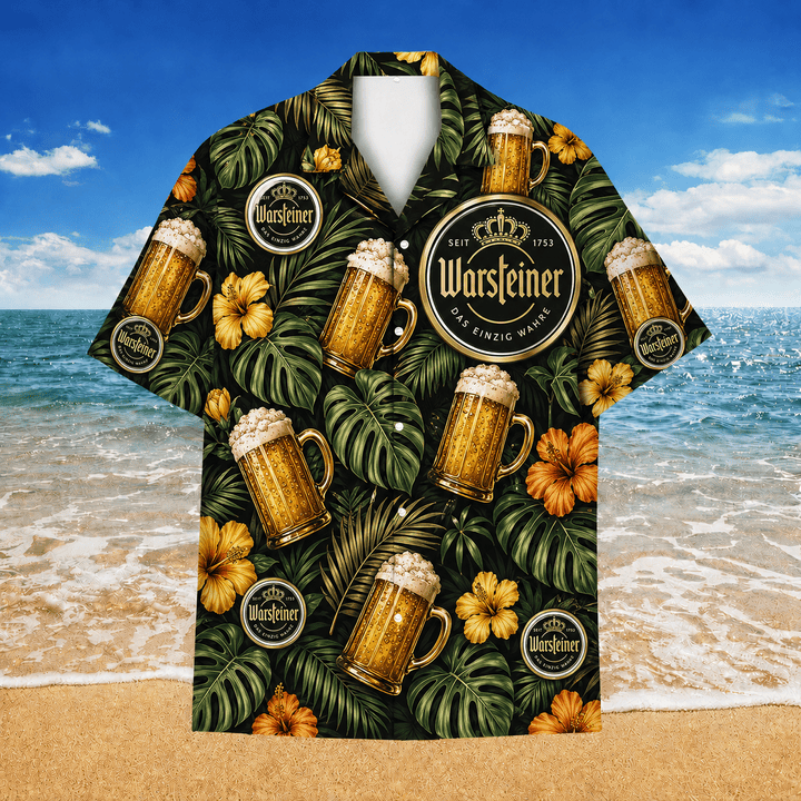 Warsteiner Premium Pils Hawaiihemd Hawaiian Shirt