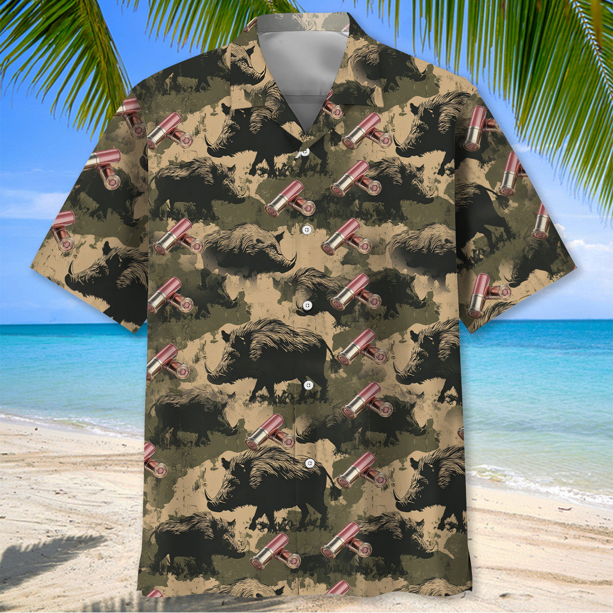 Wild Boar Hunting Hawaiian Shirt