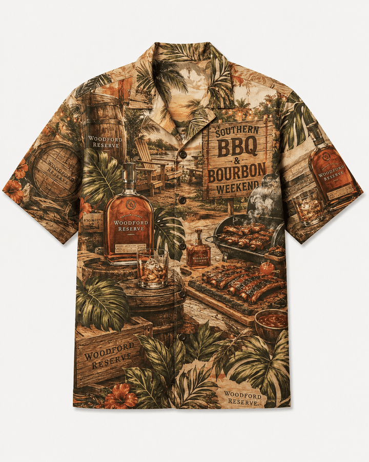 Woodford Reserve Southern BBQ & Bourbon Hawaiian Shirt
