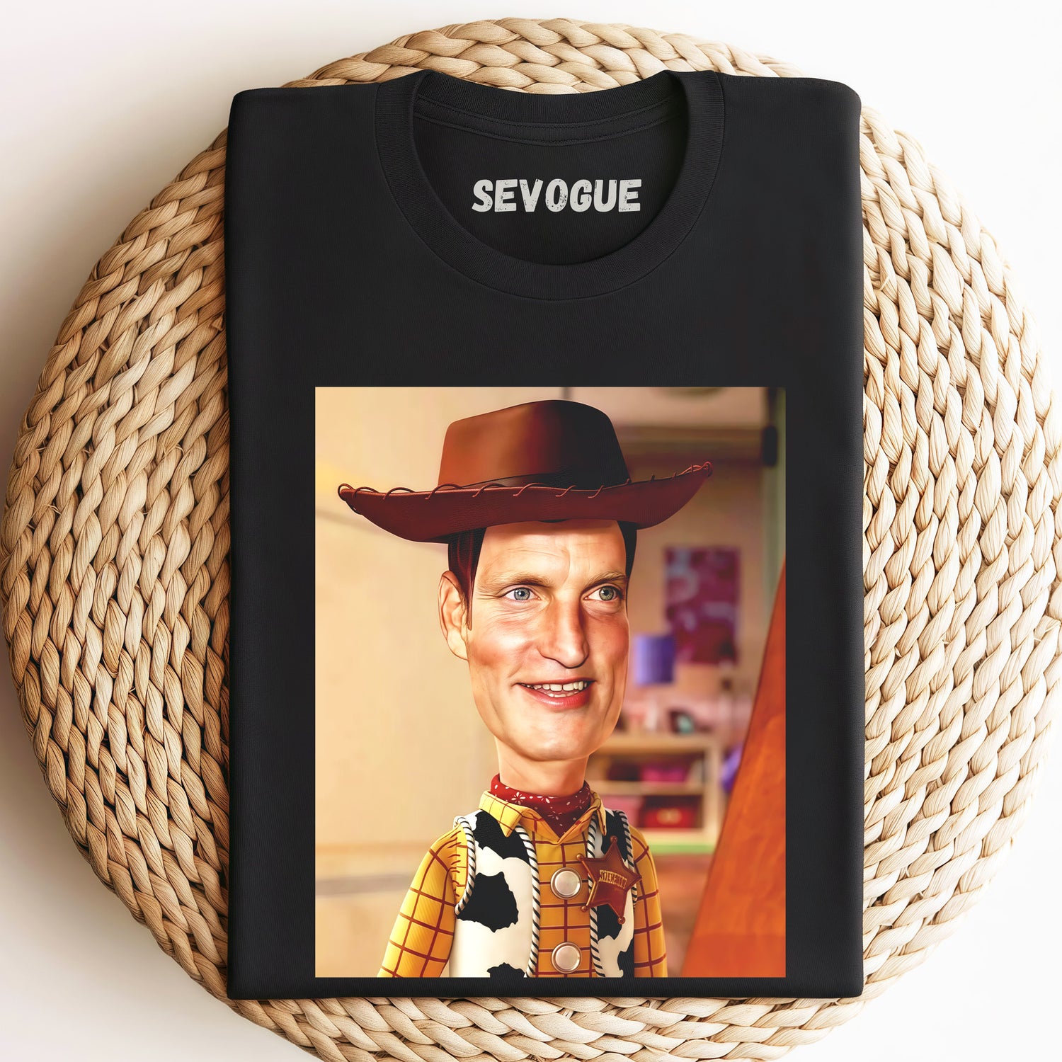 Woody Wearing A Woody Harrelson Mask Unisex Tee, Sweatshirt & Hoodi