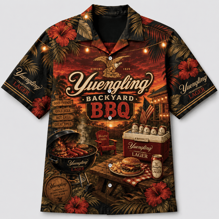 Yuengling Backyard BBQ Hawaiian Shirt